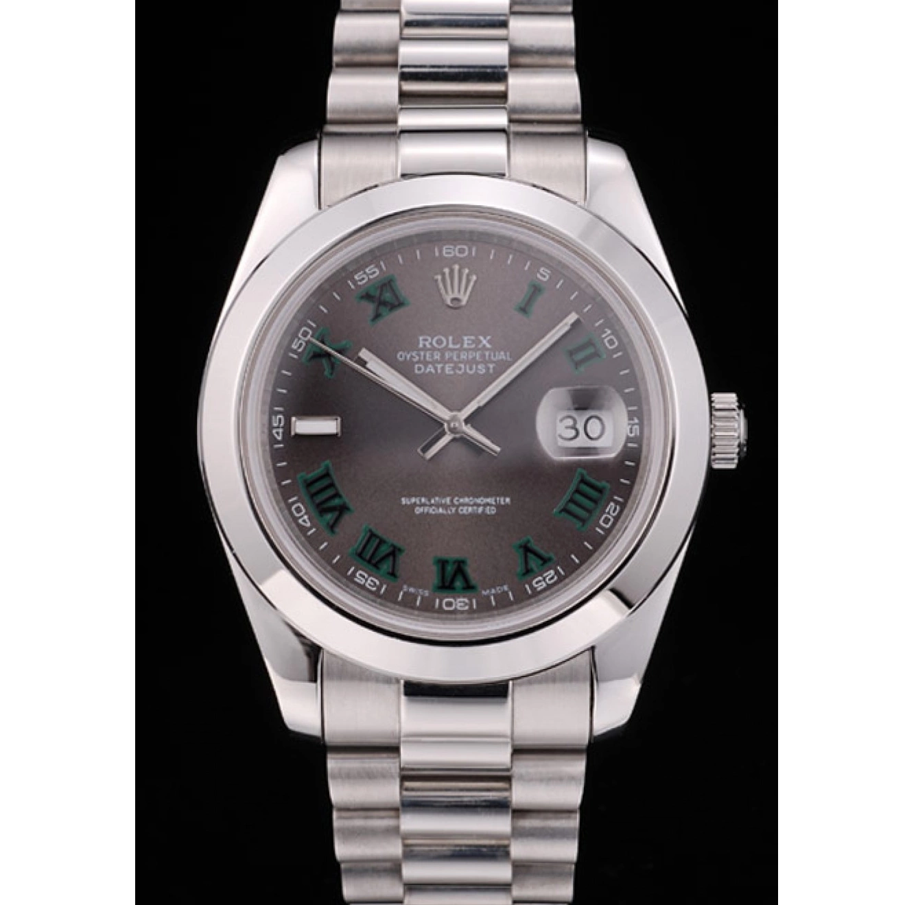 AAA Replica Watches Strap Dial Stainless Grey 41982 Steel Rolex DateJust 0706